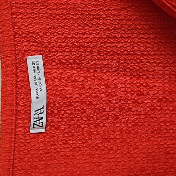 Zara red orange top blouse size M - Picture 3 of 7
